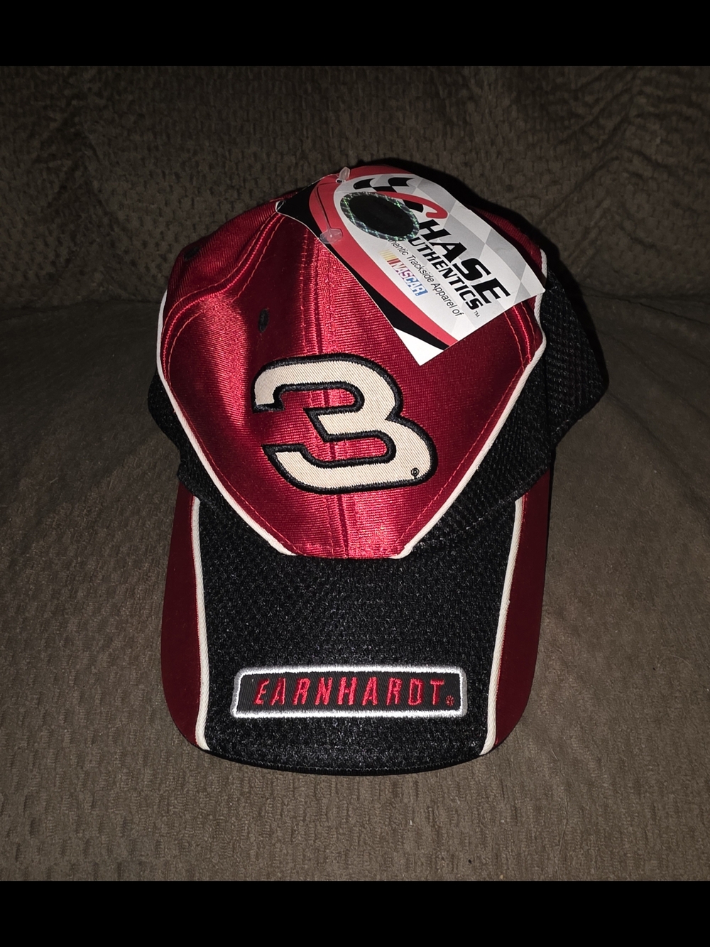 Chase Authentics Red and Black Earnhardt #3 NASCAR Hat